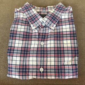 Men’s J. Crew Oxford Plaid Size Large Button Front Shirt (NH)